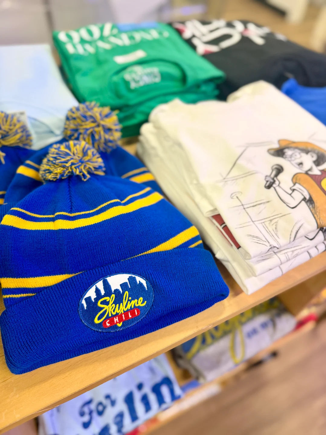 Skyline Chili Cuffed Logo Pom Beanie