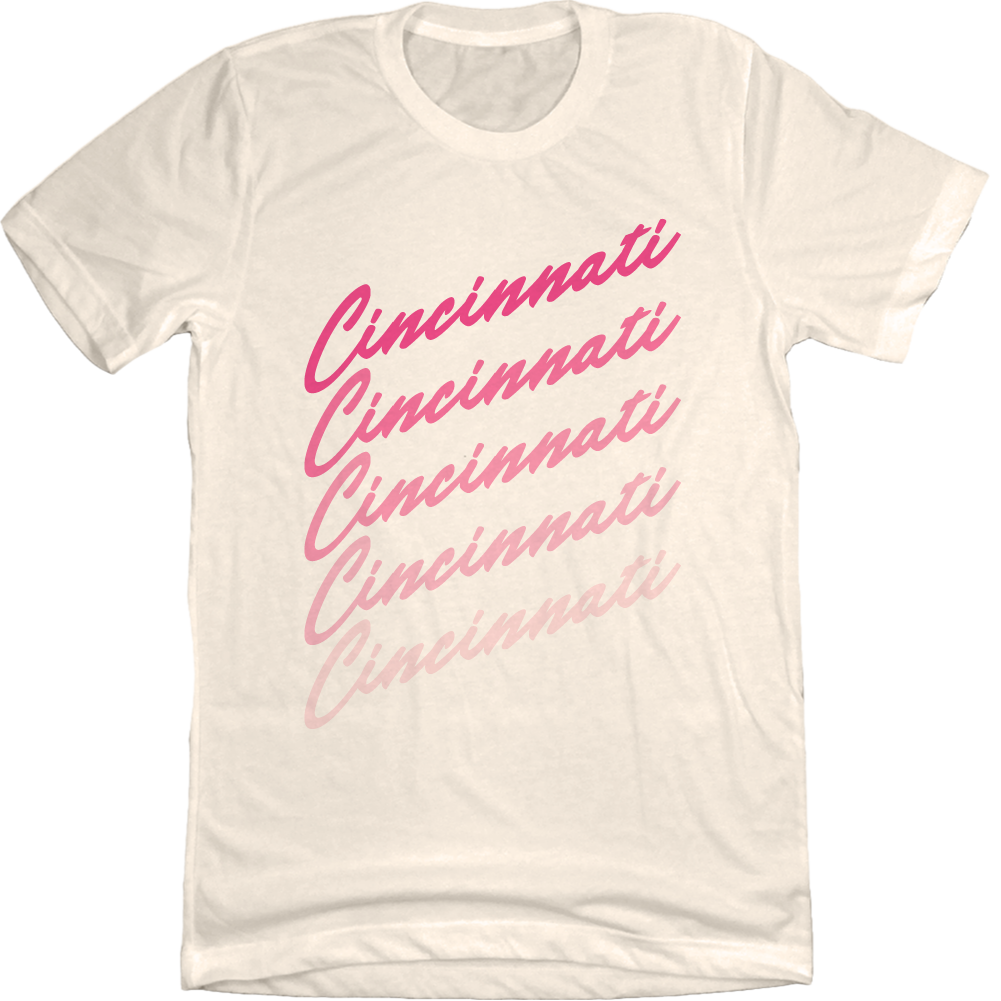 Cincinnati Repeat Fade BCA white t-shirt Cincy Shirts