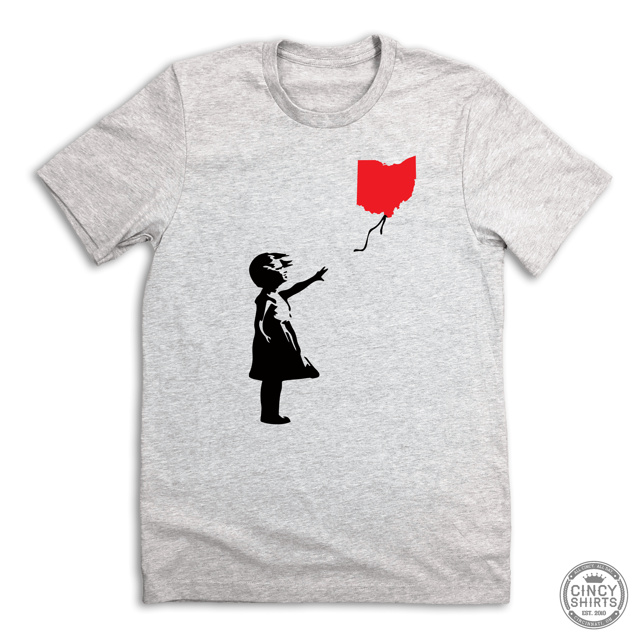 Banksy Ohio Balloon Girl - Cincy Shirts