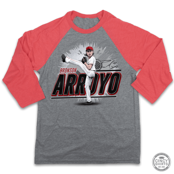 Women's Cincinnati Reds ＃61 Bronson Arroyo Black Branded Midnight Mascot  V-Neck T-Shirt - Reds Store