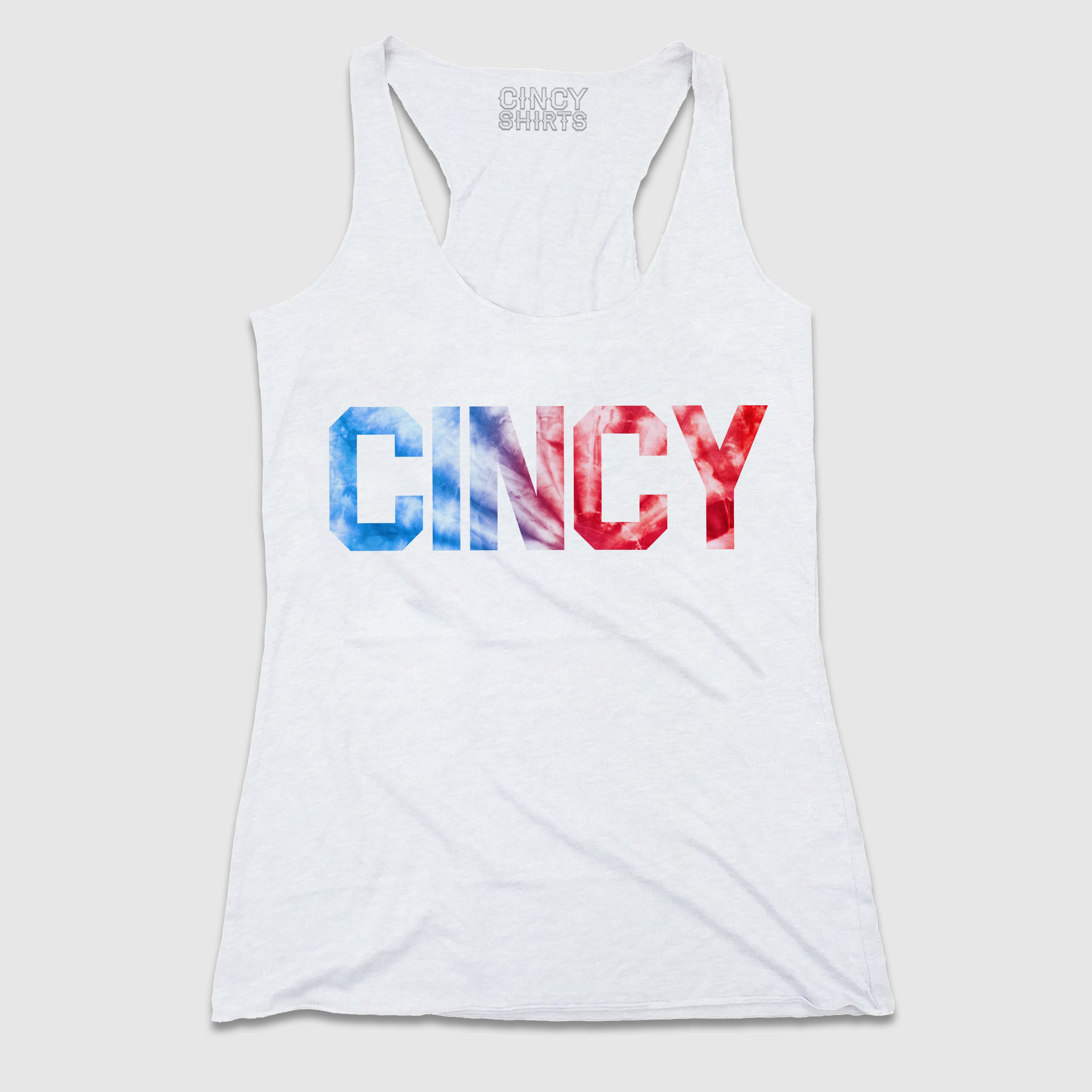 Red, White, & Blue Tie-Dye CINCY - Cincy Shirts