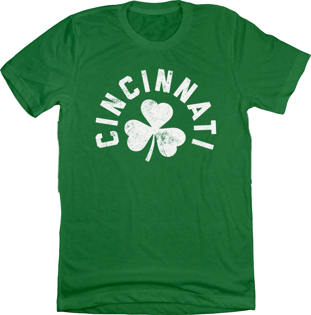 Cincinnati Clovers Green T-shirt Cincy Shirts