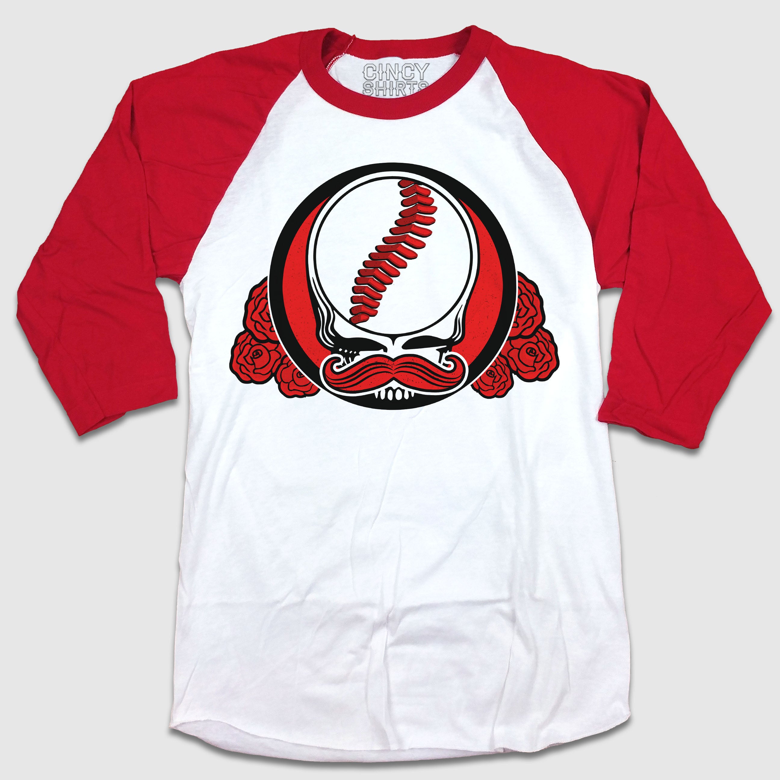 Mr. Dead Red - Grateful Dead Cincy Baseball - Cincy Shirts