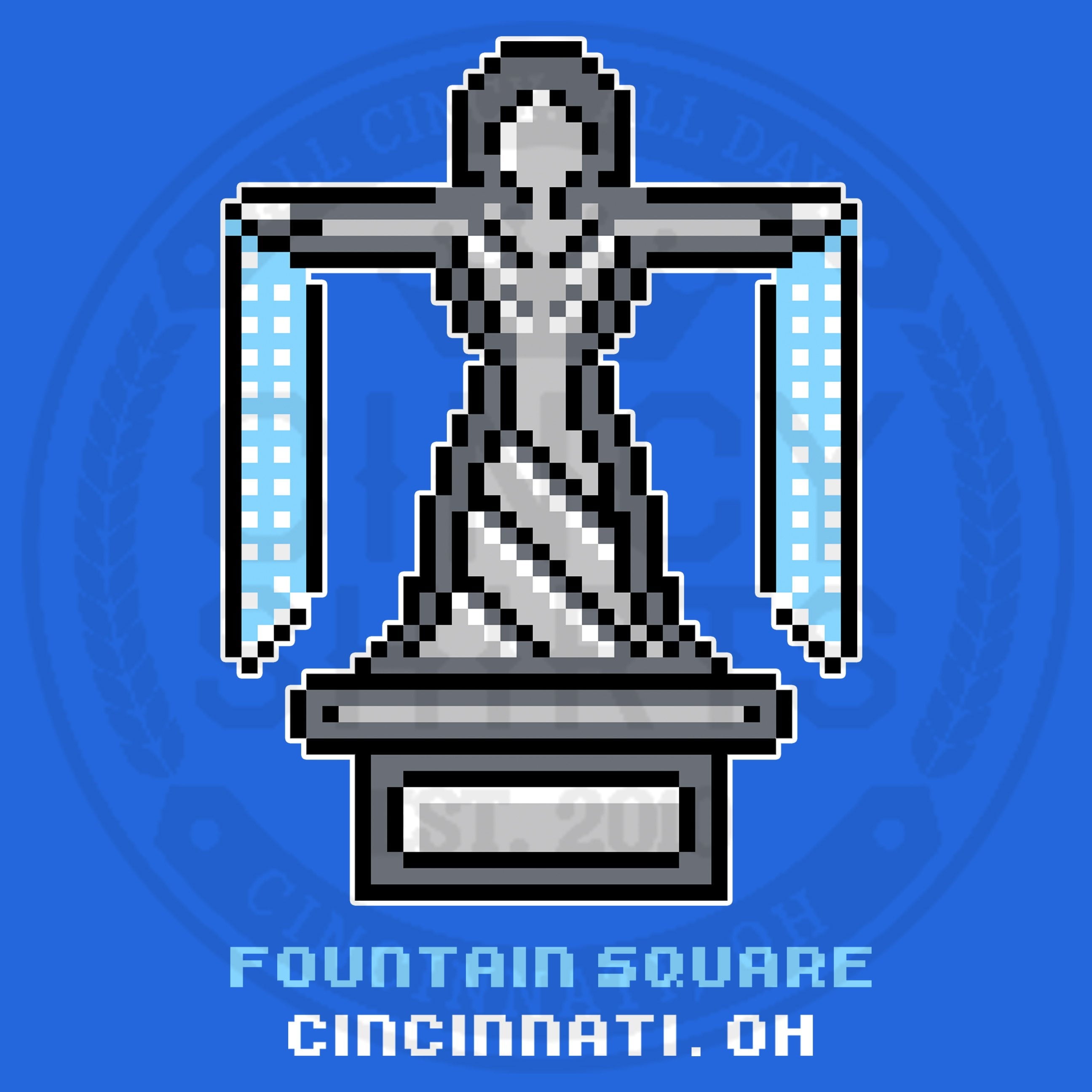 8-Bit Fountain Square - Cincy Shirts