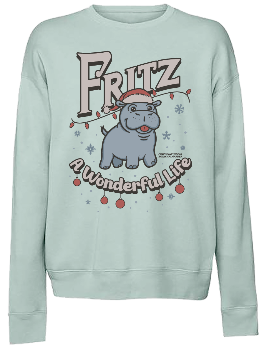 Fritz a Wonderful Life light blue crewneck Cincy Shirts