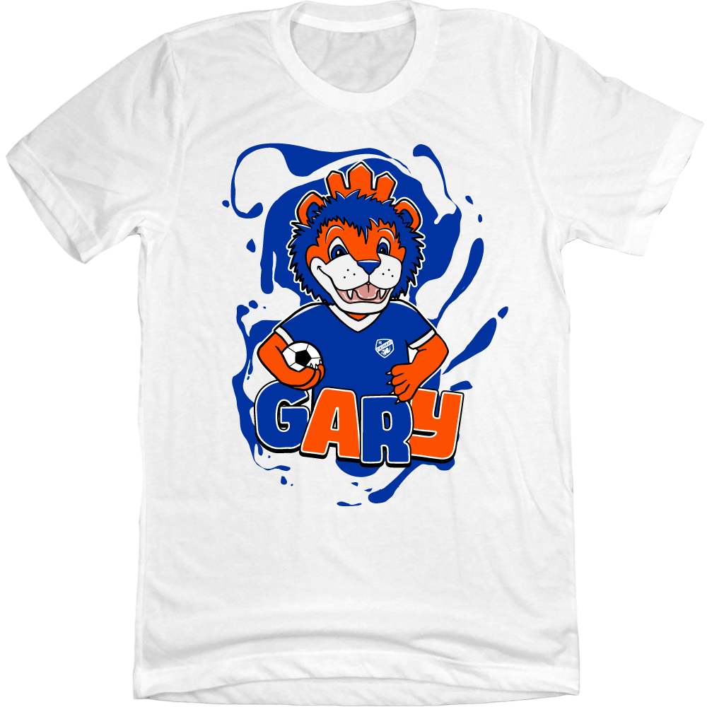 FC Cincinnati Gary with Soccer Ball on white Cincy Shirts