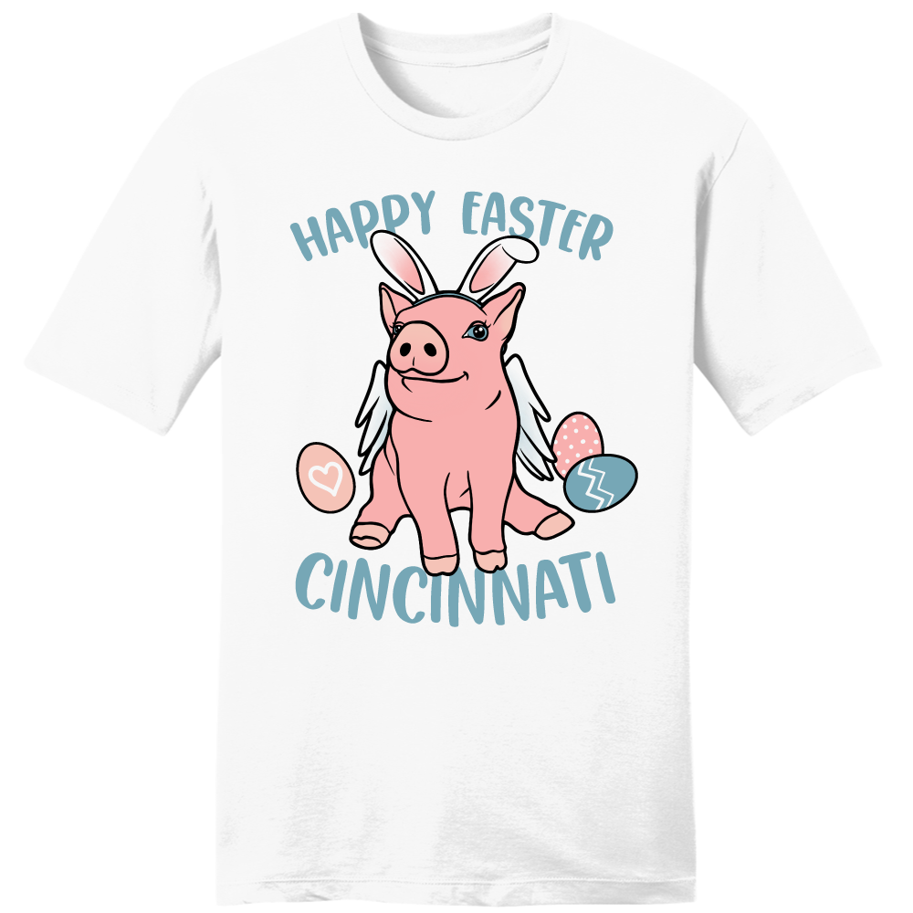 Happy Easter Cincinnati Pig tee