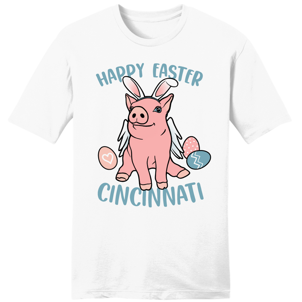Happy Easter Cincinnati Pig tee