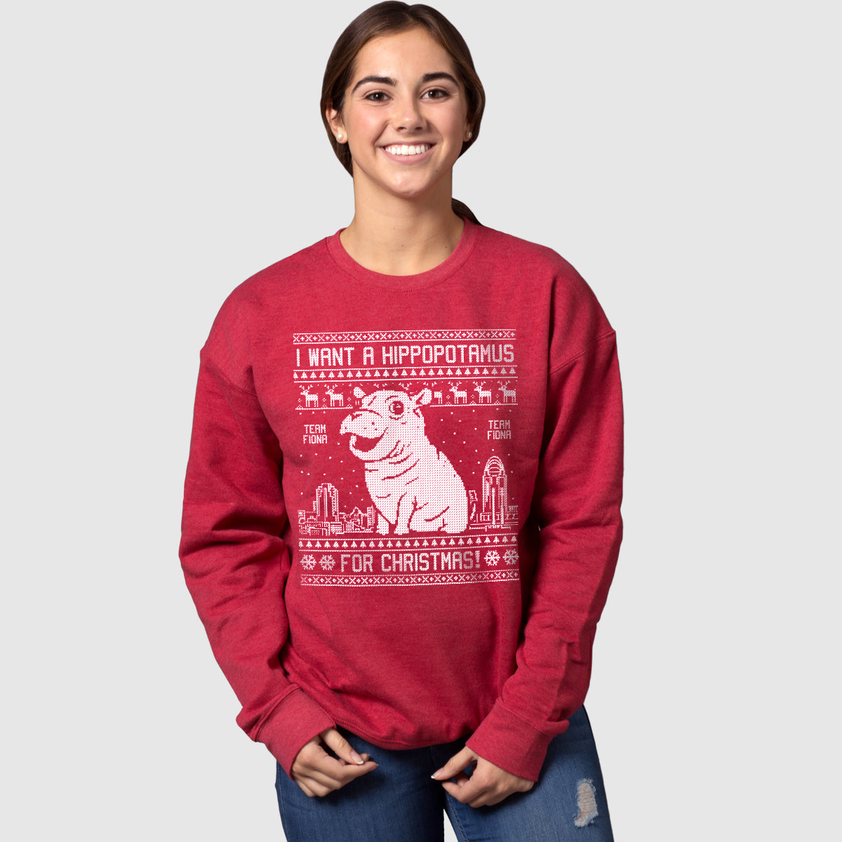 Fiona Ugly Christmas Sweatshirt - Cincy Shirts