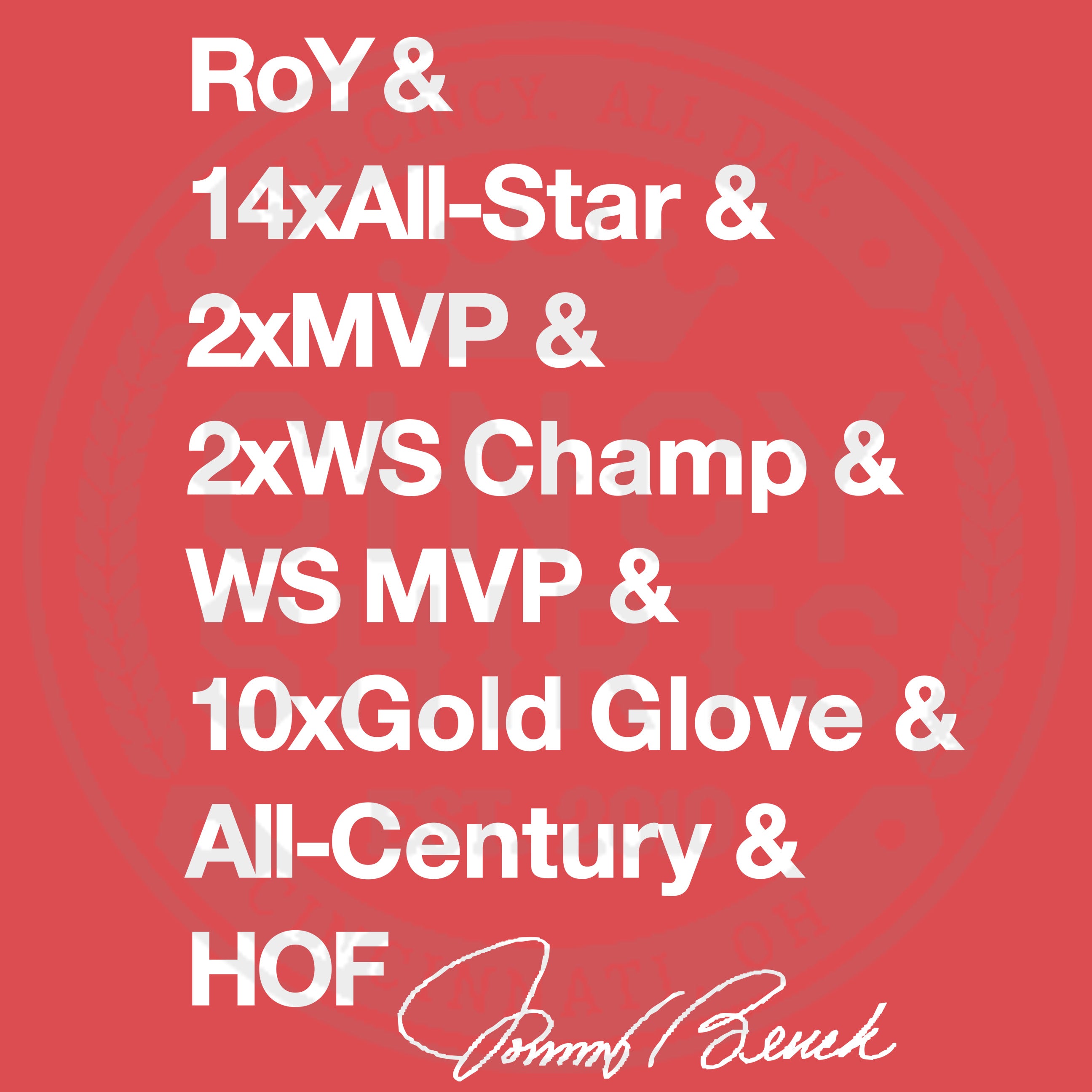 Johnny Bench & - Cincy Shirts