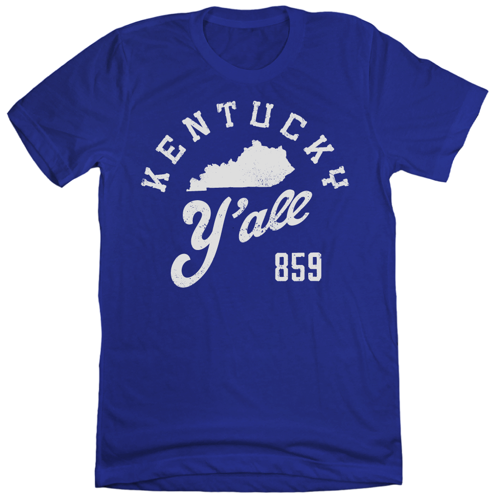 Kentucky Y'all 859 T-shirt blue
