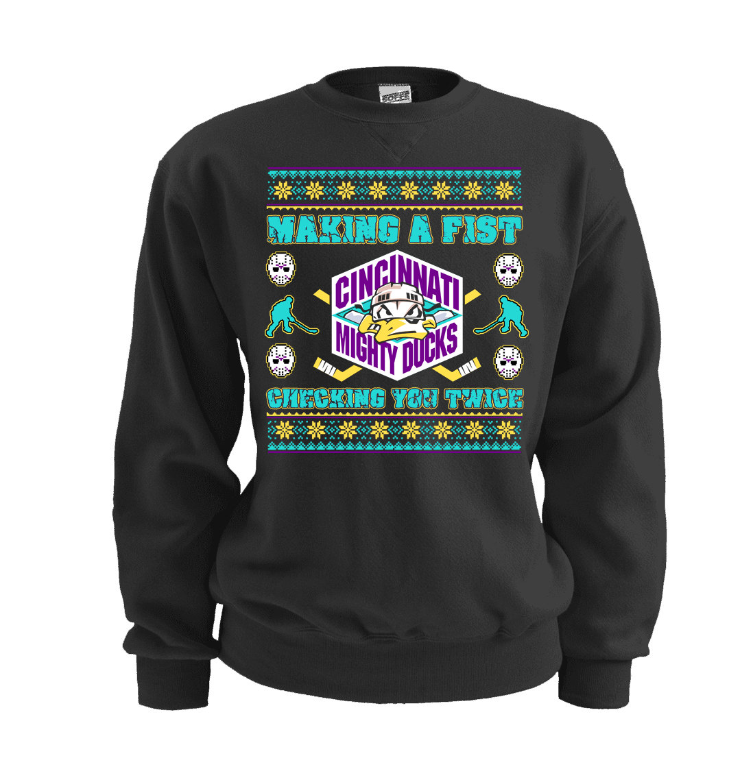 Might Ducks Ugly Christmas Sweatshirt