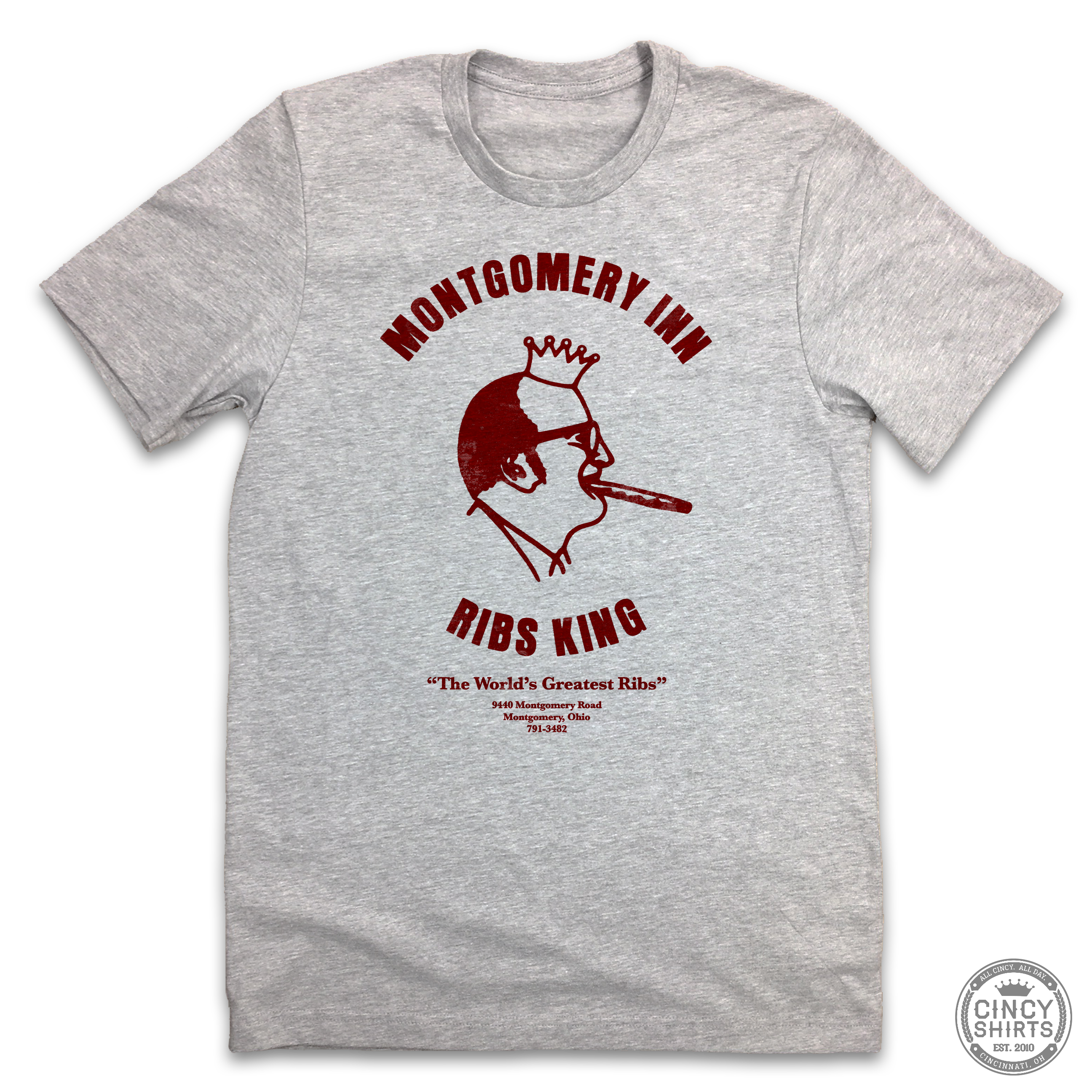 Montgomery Inn Ribs King Vintage Logo - Cincy Shirts