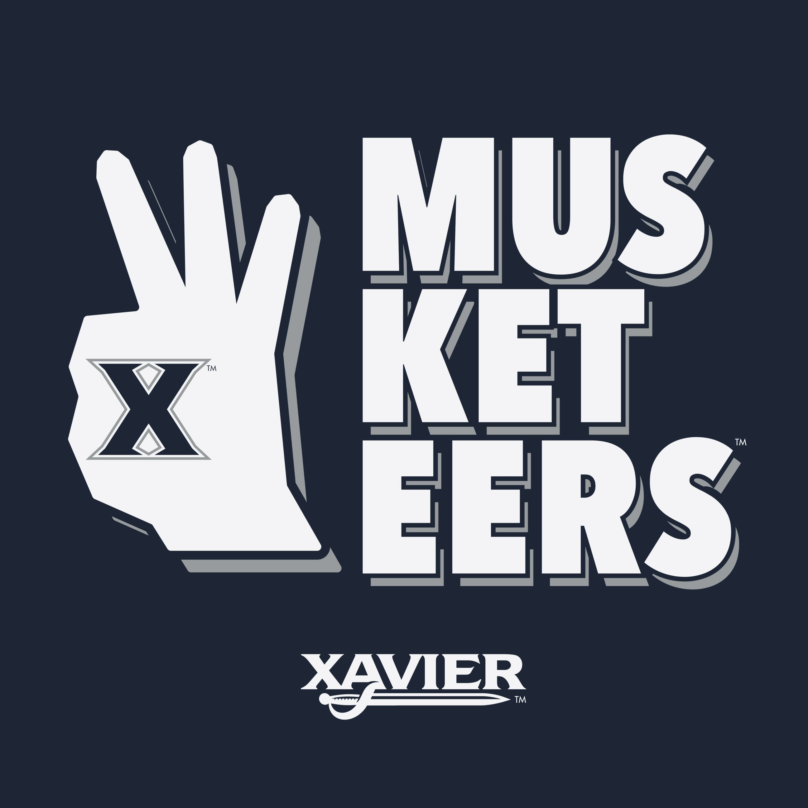 Xavier - "Mus-ket-eers" Hand - Cincy Shirts