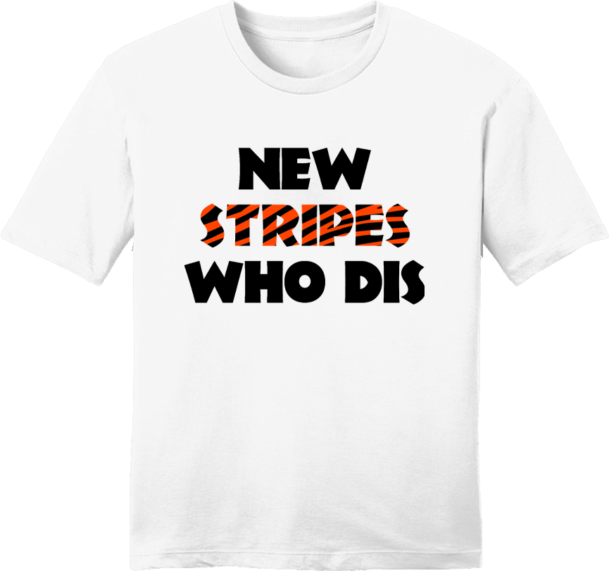 New Stripes Who Dis youth tee
