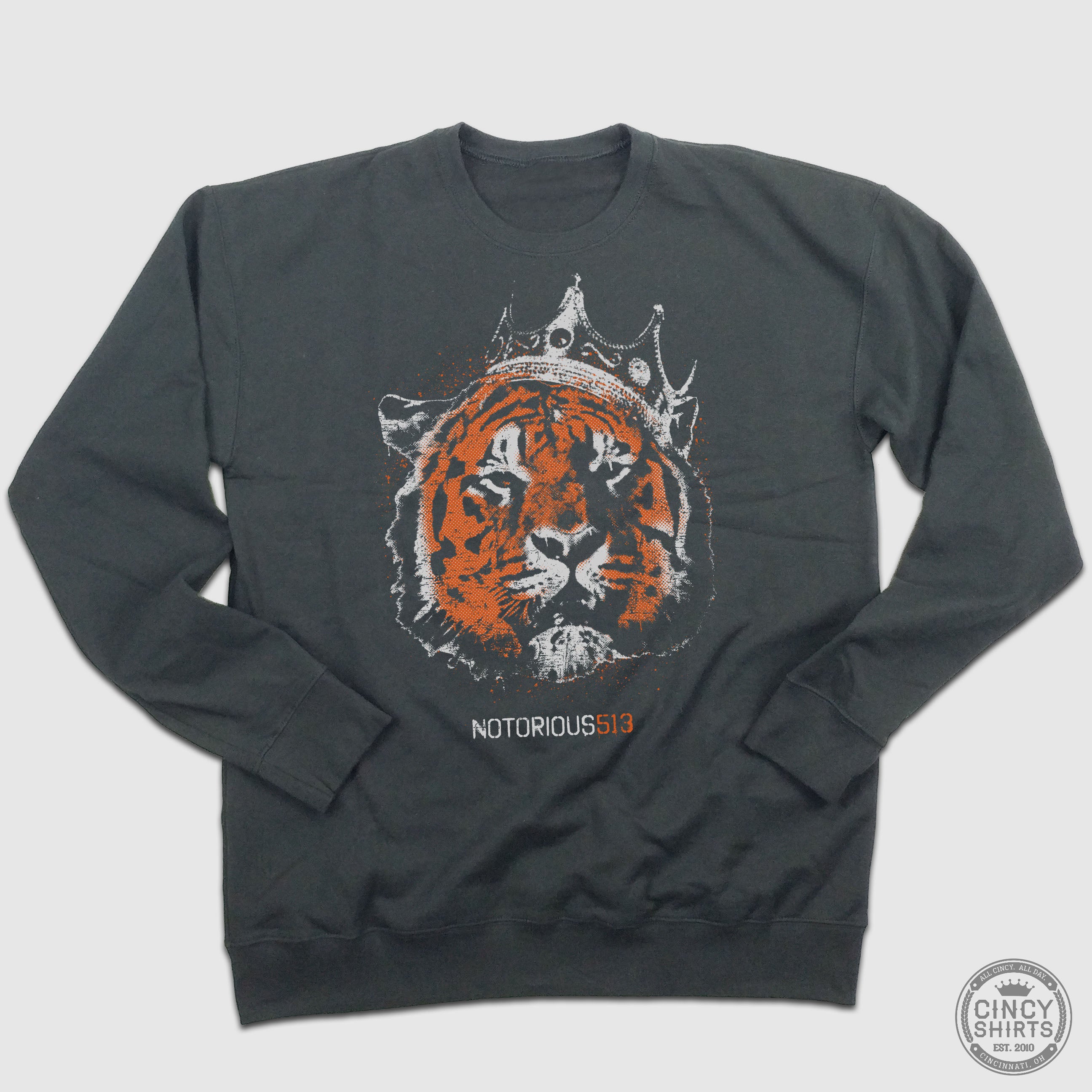 Notorious 513 Tiger - Crewneck Sweatshirt - Cincy Shirts