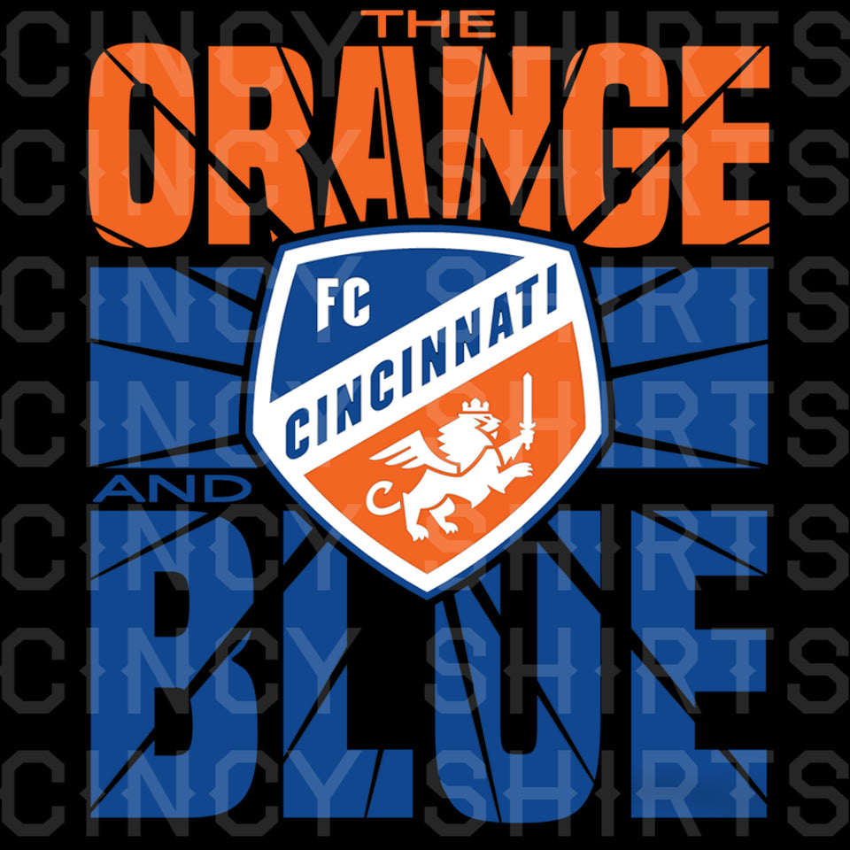 Orange and Blue Shatter - MLS FC Cincinnati - Cincy Shirts