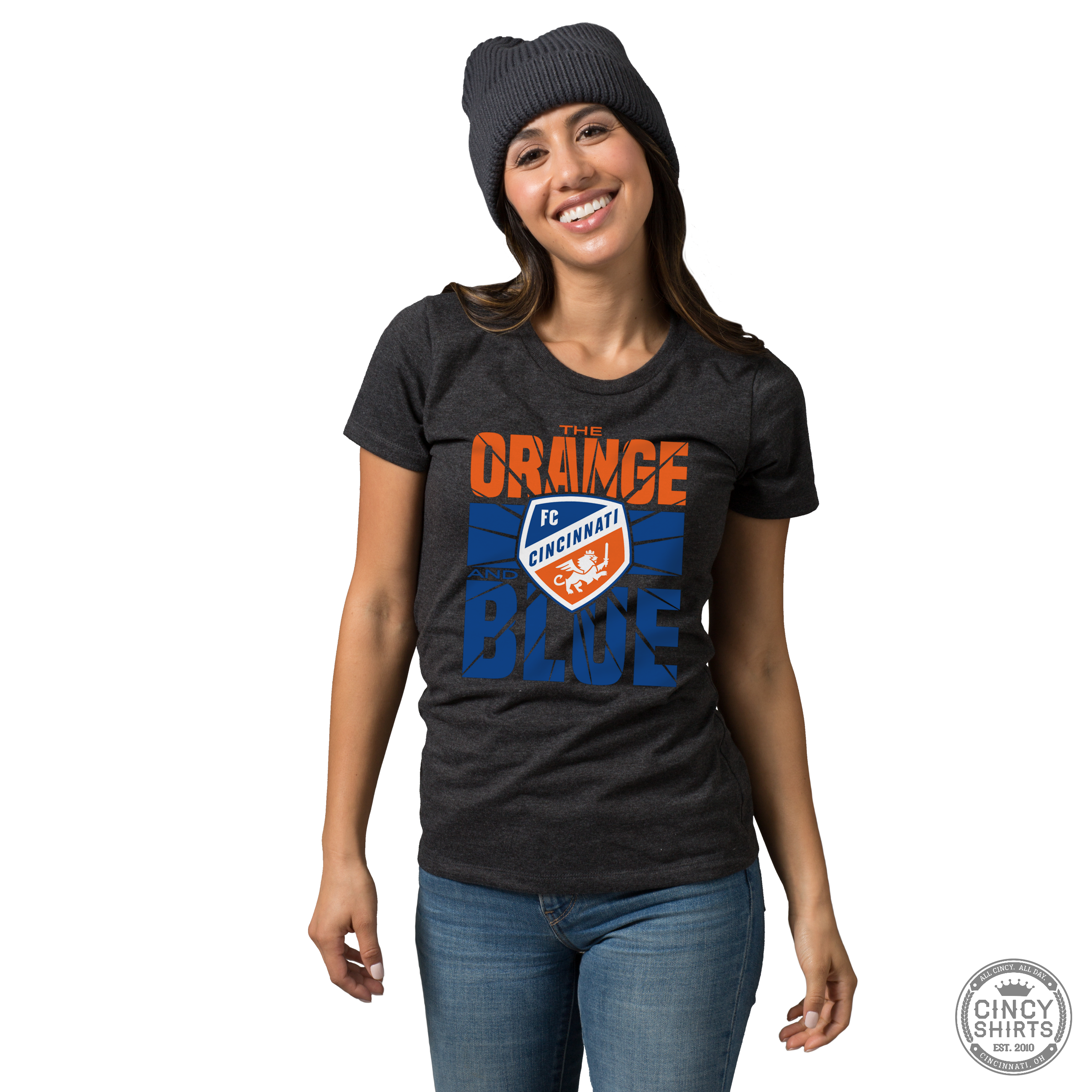 Orange and Blue Shatter - MLS FC Cincinnati - Cincy Shirts