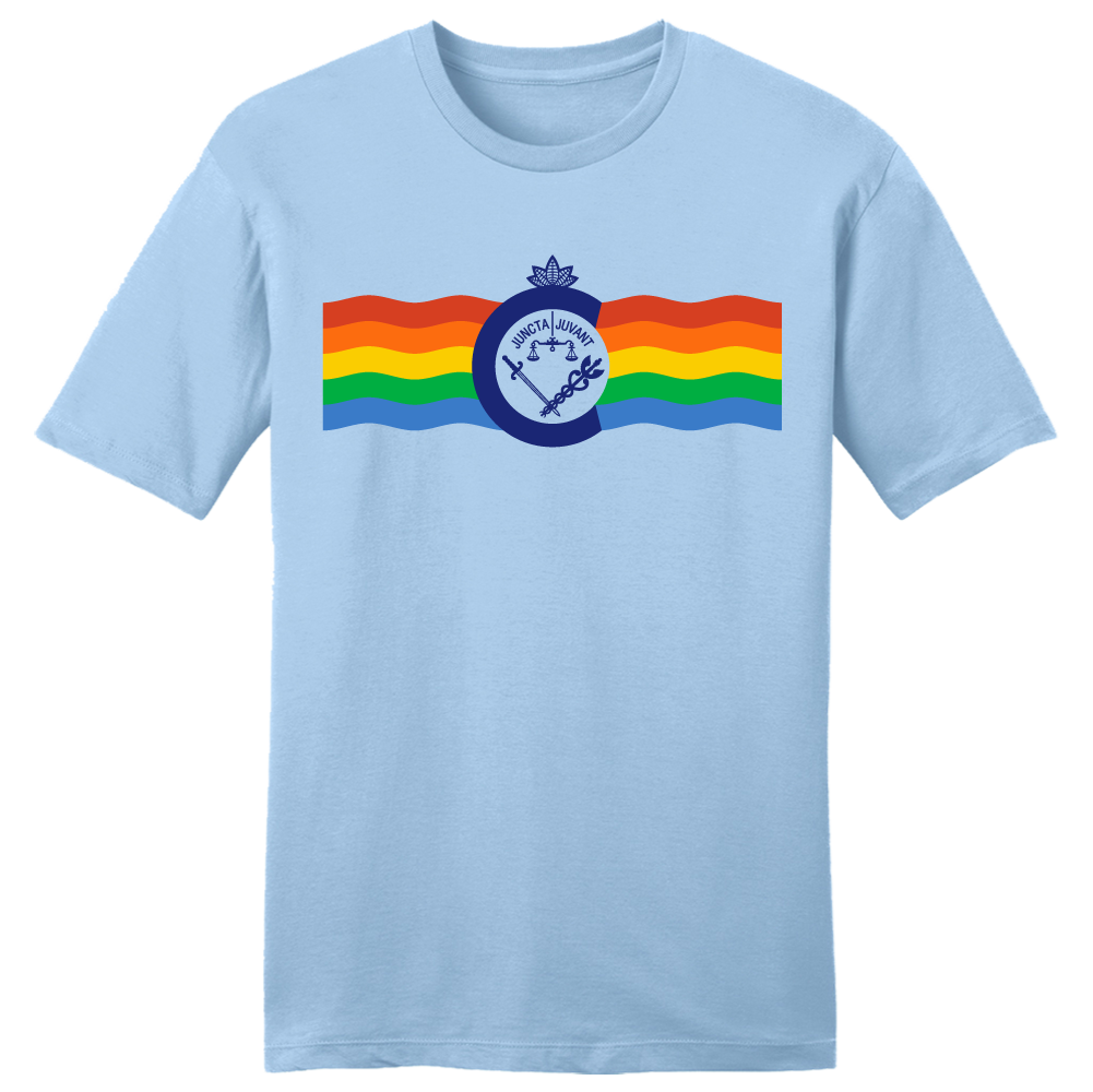 Cincinnati Flag Rainbow blue tee