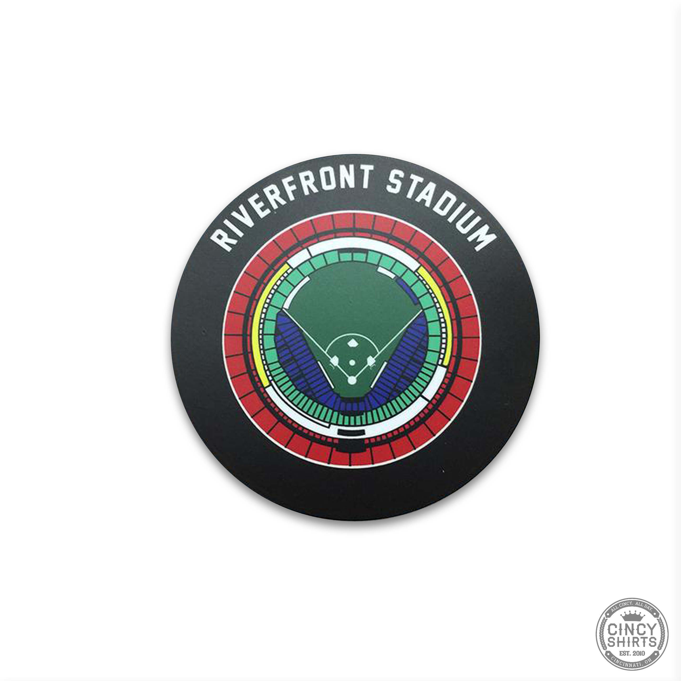 Riverfront Stadium Sticker - Cincy Shirts