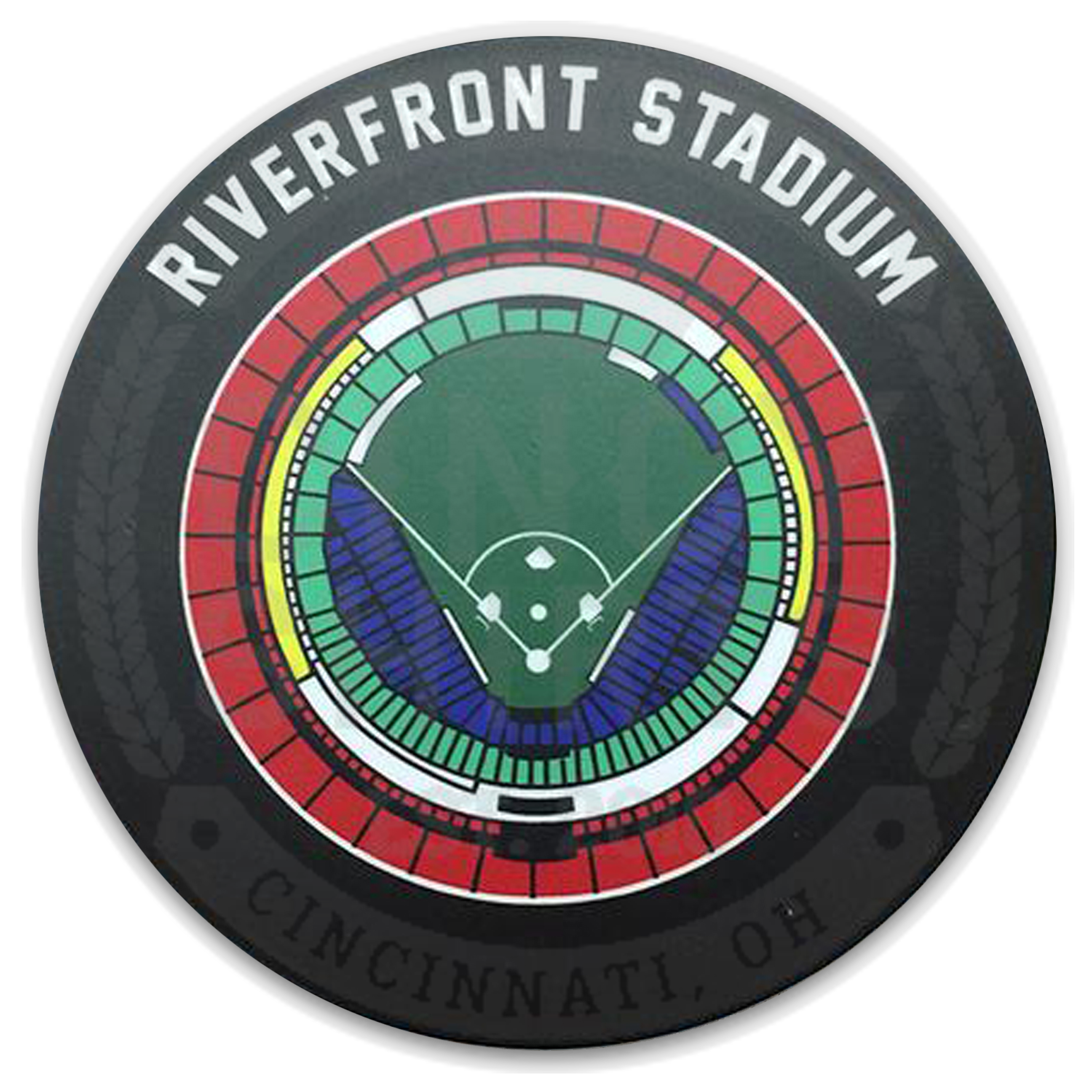 Riverfront Stadium Sticker - Cincy Shirts