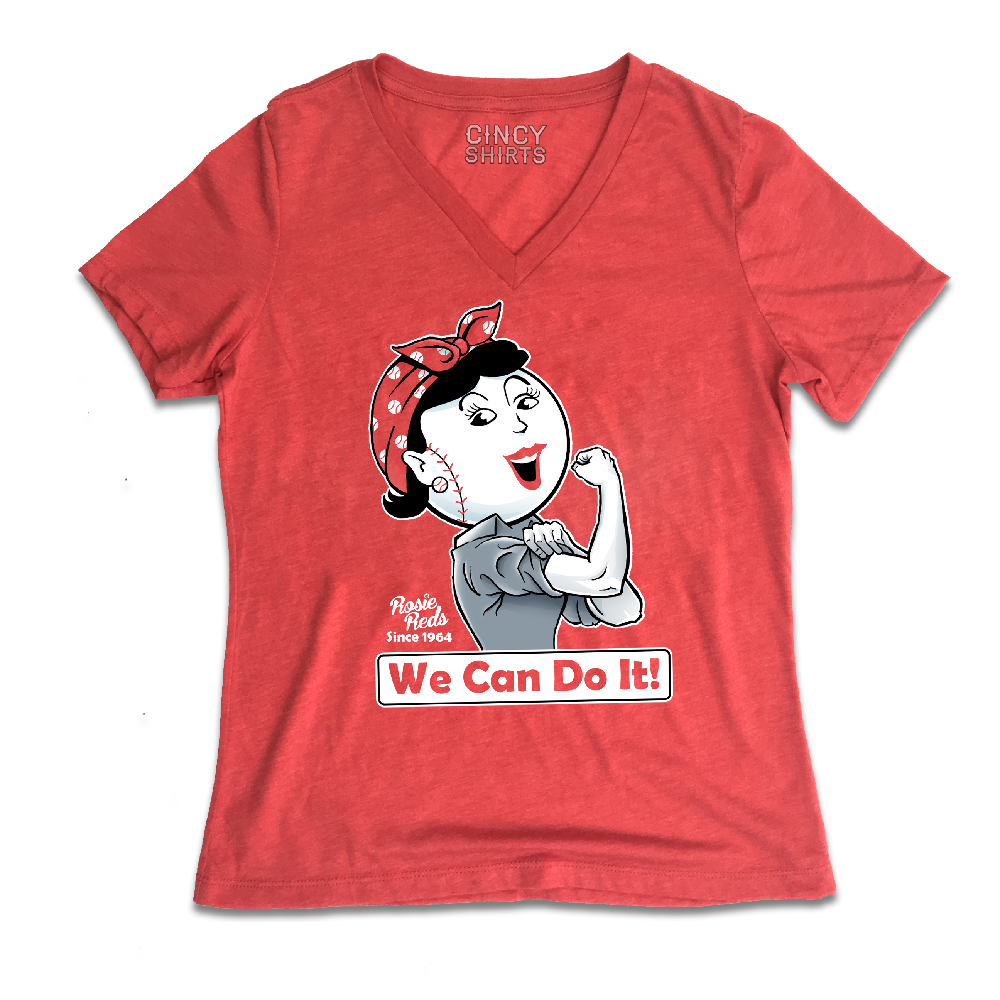 We Can Do It! Rosie Reds Apparel | Cincinnati Baseball | Cincy Shirts We Can Do It! Rosie Reds Apparel | Cincinnati Baseball | Cincy Shirts