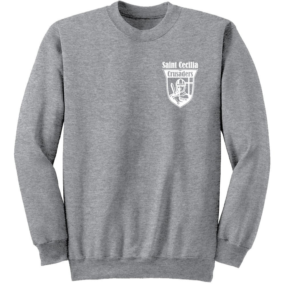St. Cecilia Crusaders Logo Left Chest Approved Gym Uniform - Cincy Shirts