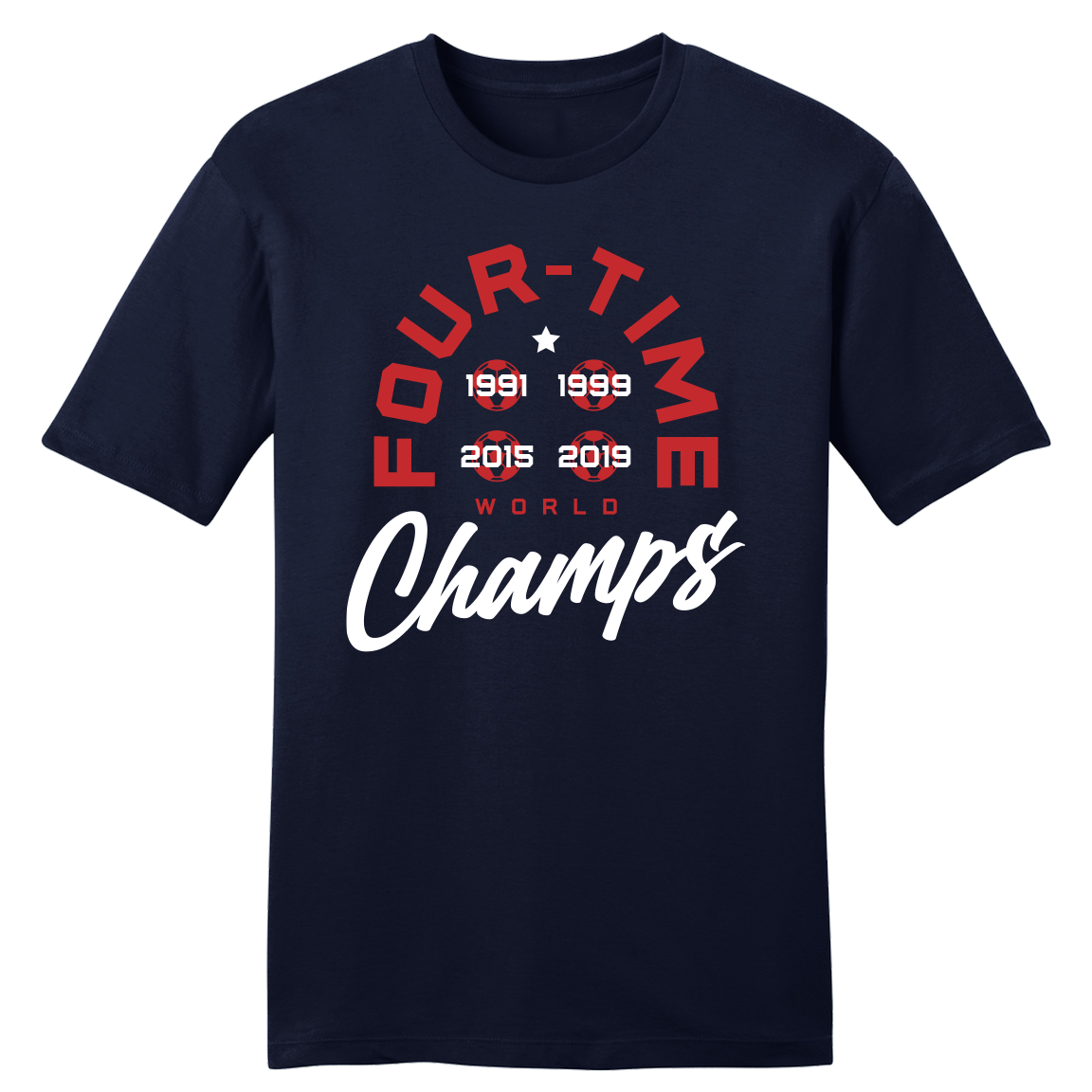 Four-Time World Champions Women's Soccer - Cincy Shirts