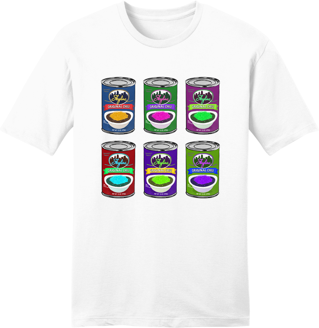 Skyline Chili Warhol Cans white tee