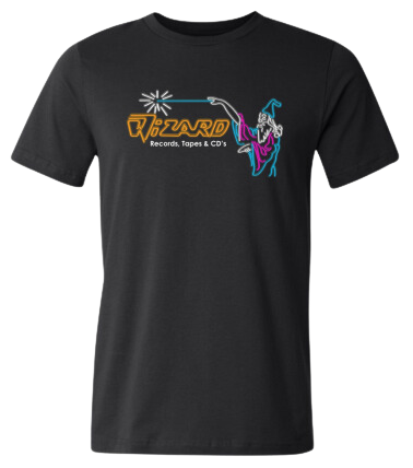 Wizard Records, CDs, and Tapes T-shirt black Cincy Shirts