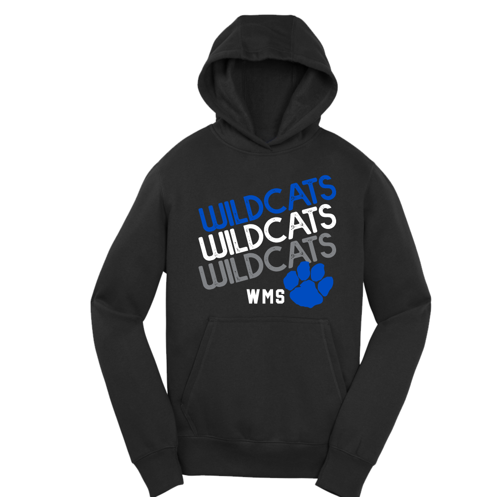 Woodland Middle School Wildcats Triple Text - Cincy Shirts