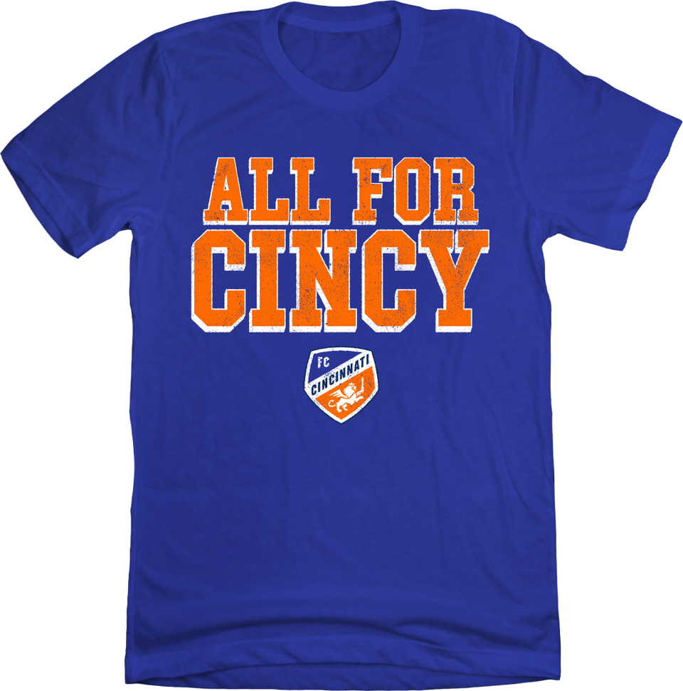 FC Cincinnati All for Cincy Block Letters - Cincy Shirts