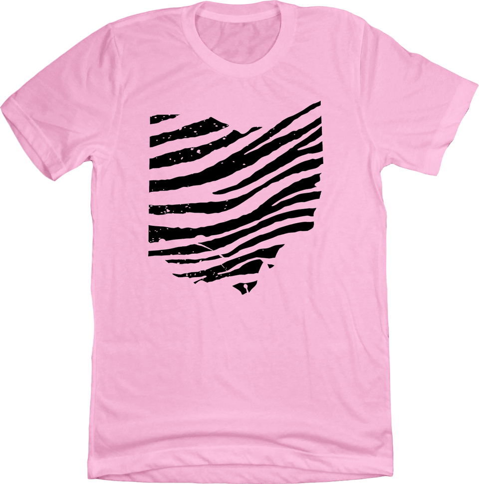 Ohio Stripe Tiger Pink BCA T-shirt pink Cincy Shirts
