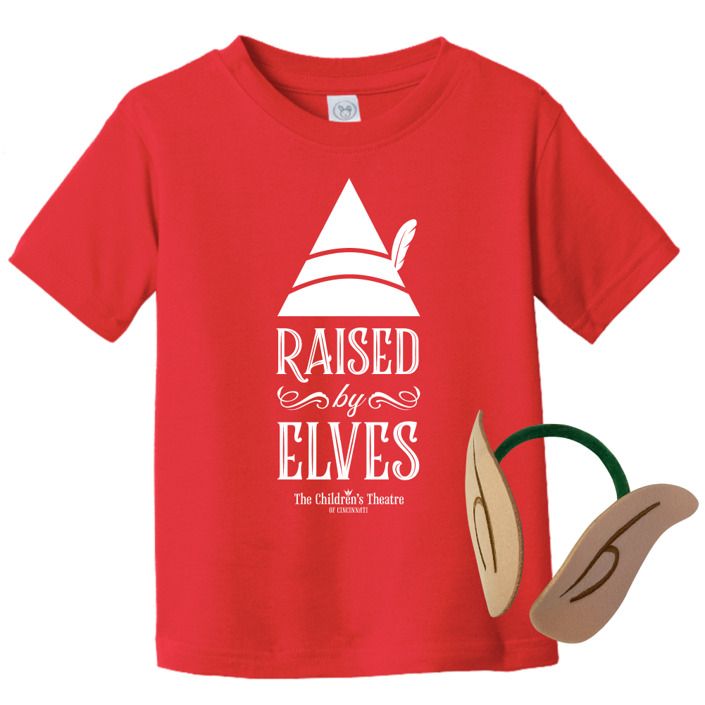 TCT Raised by Elves Tee with Elf Ears - Cincy Shirts