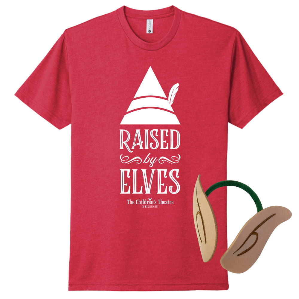 TCT Raised by Elves Tee with Elf Ears - Cincy Shirts