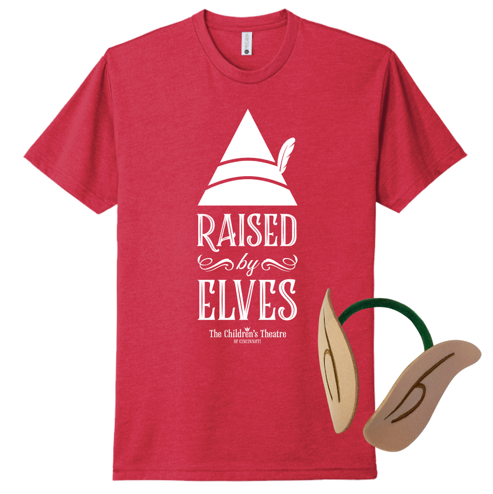 TCT Raised by Elves Tee with Elf Ears - Cincy Shirts