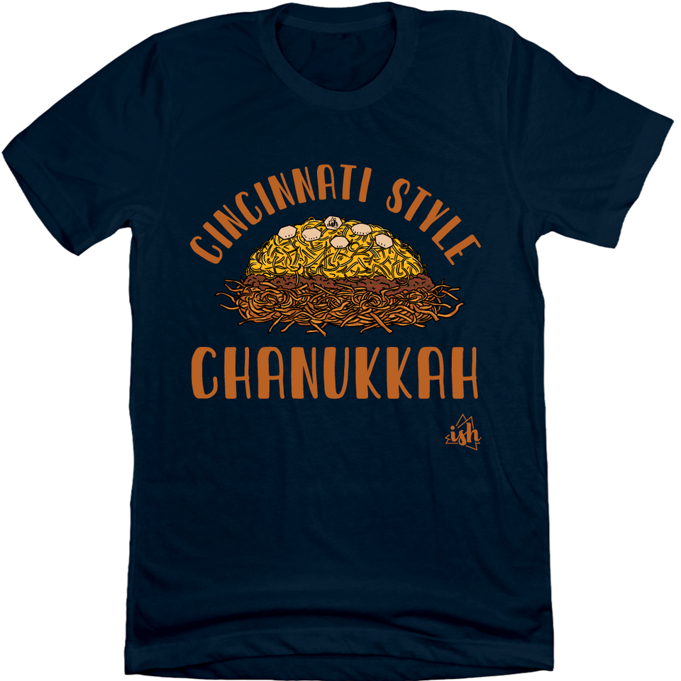 Cincinnati Chanukkah Cincy Shirts navy T-shirt