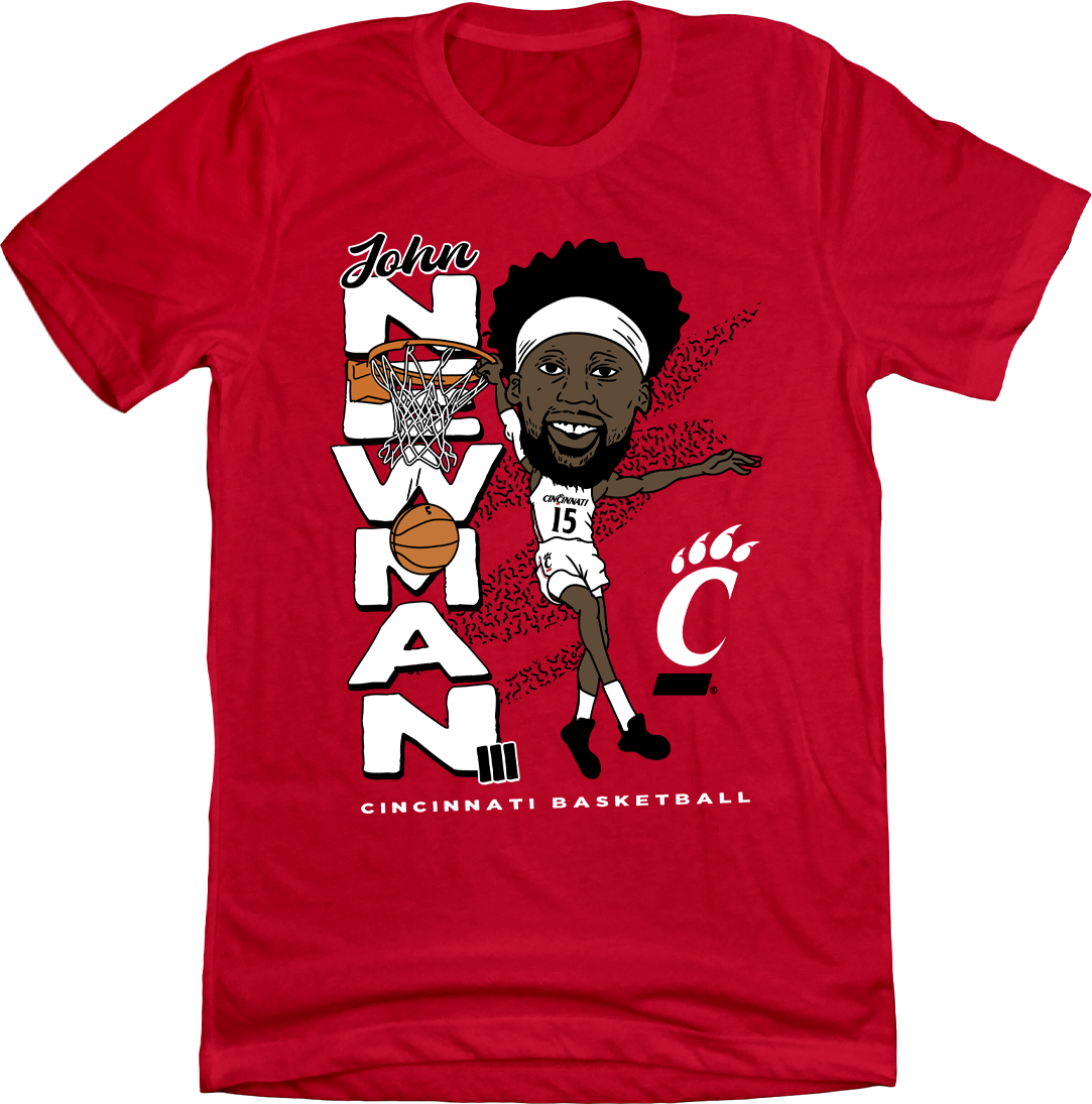 John Newman III Cartoon Player Tee - Cincy Shirts