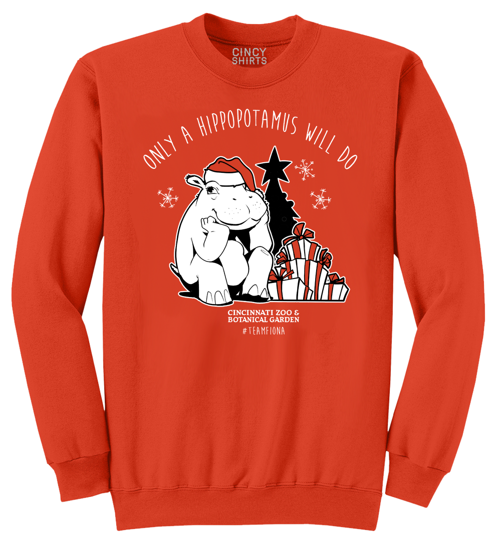 Fiona Hippopotamus for Christmas 2020 - Cincy Shirts