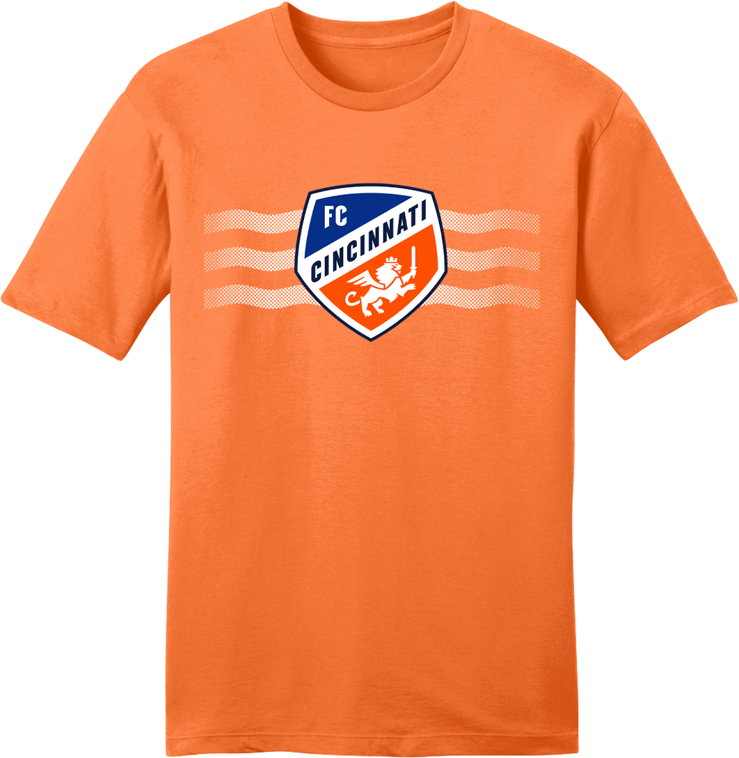 FC Cincinnati Shield and Waves orange