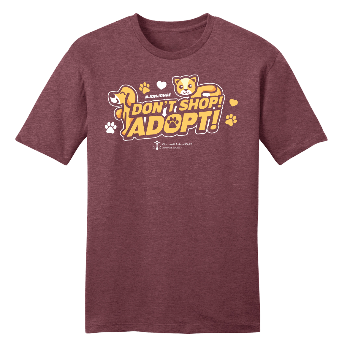 Cartoon Don't Shop Adopt - #JonJonAF - Cincy Shirts