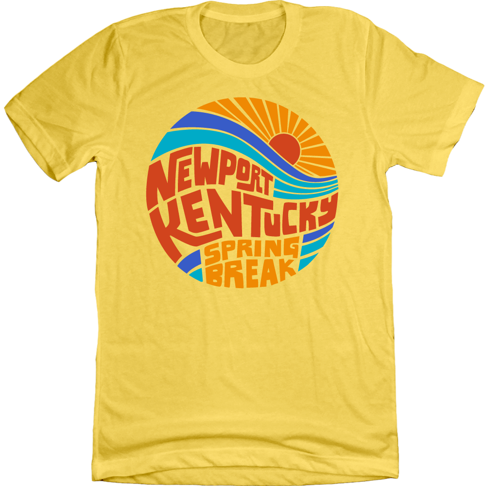 Newport on the Levee Spring Break Yellow T-shirt Cincy Shirts