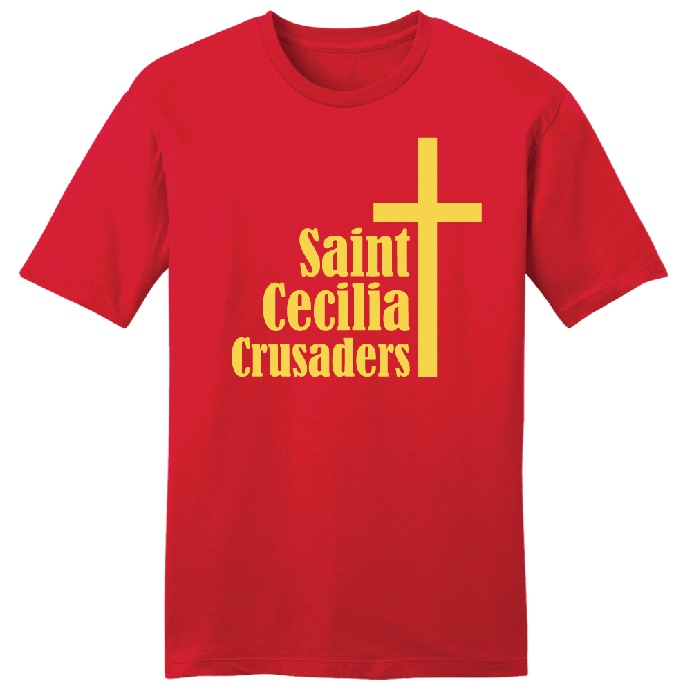 St. Cecilia Crusaders Gold Cross - Cincy Shirts