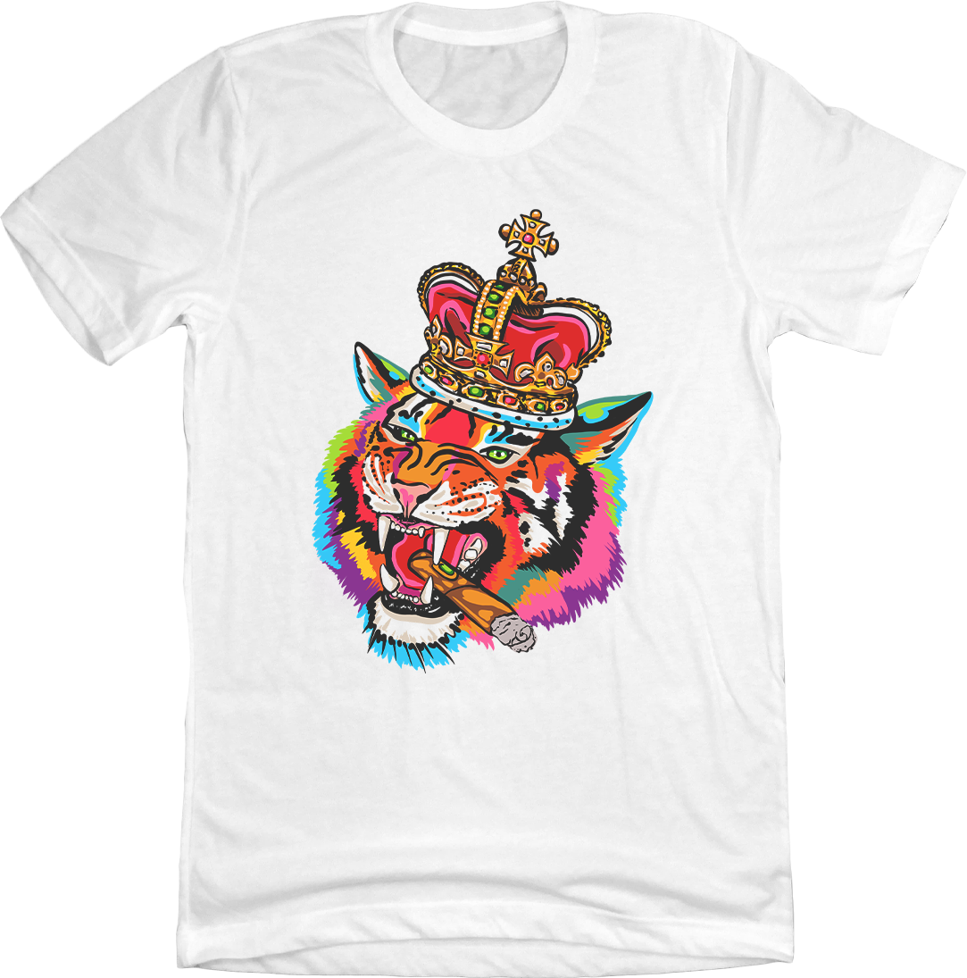 Smoking Tiger Full Color white tee