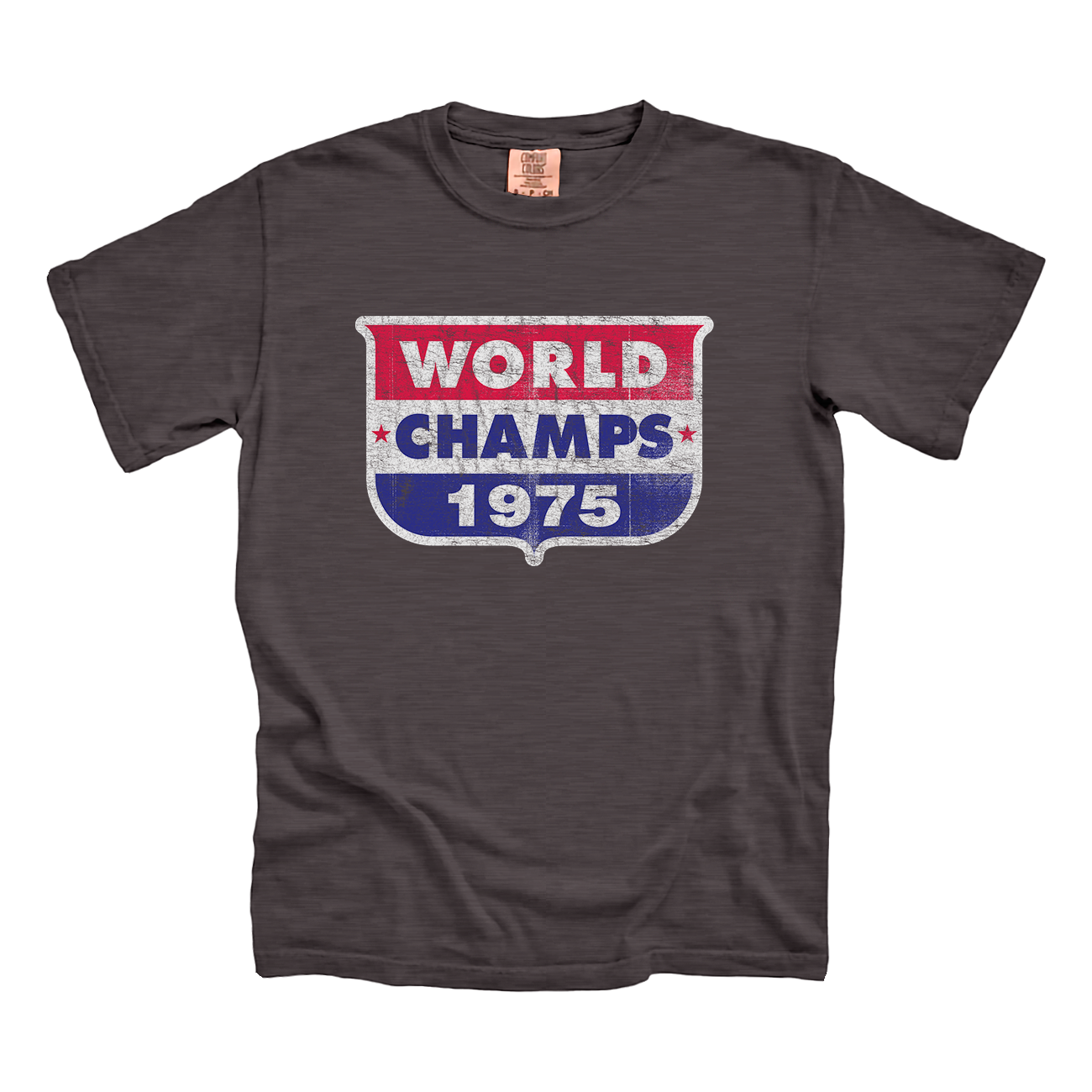 1975 champions, Cincinnati baseball, vintage baseball, retro sports, baseball history, classic baseball, championship season, Cincinnati sports, throwback tee