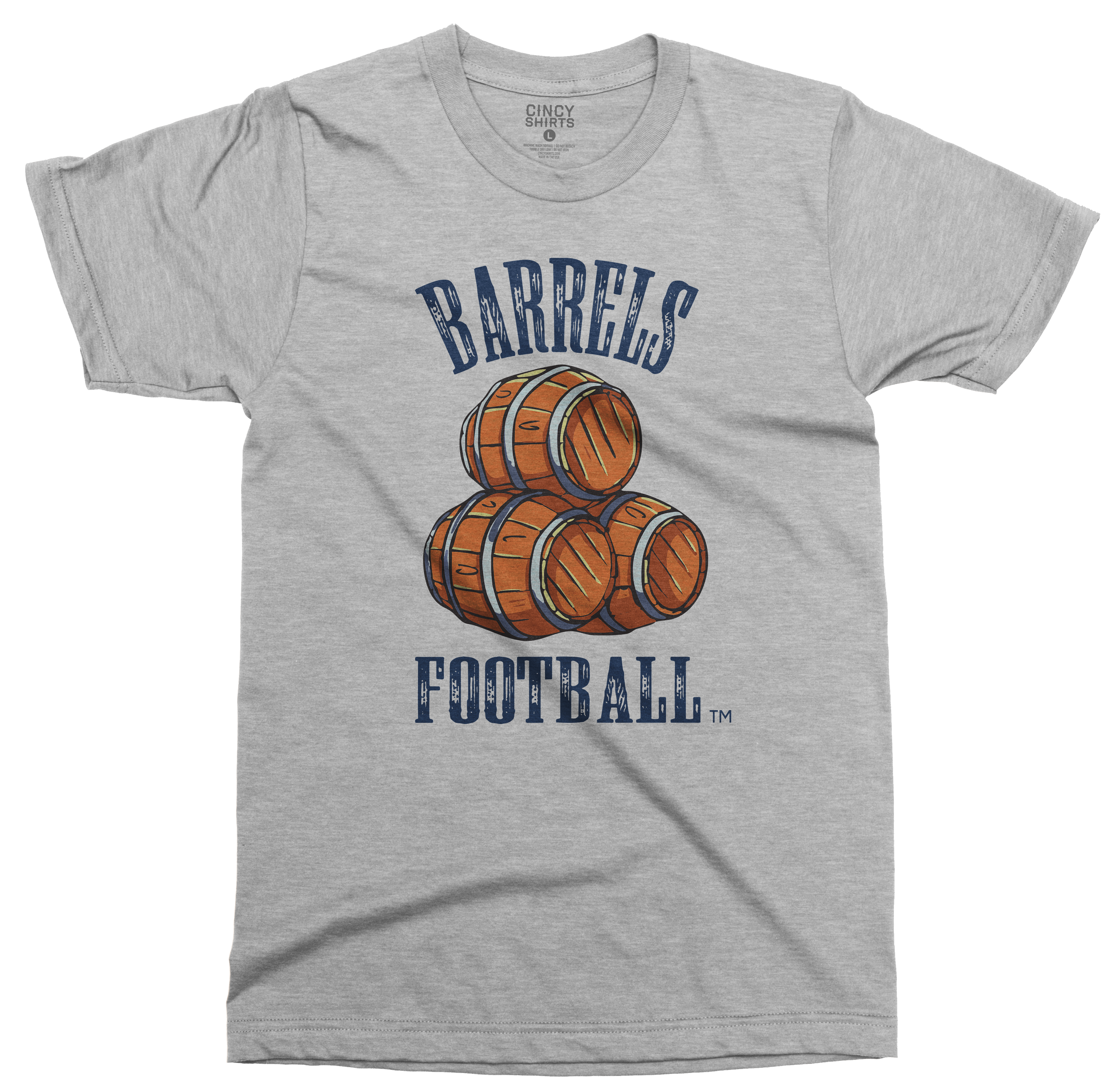 Kentucky Three Barrels Tee Heather Grey