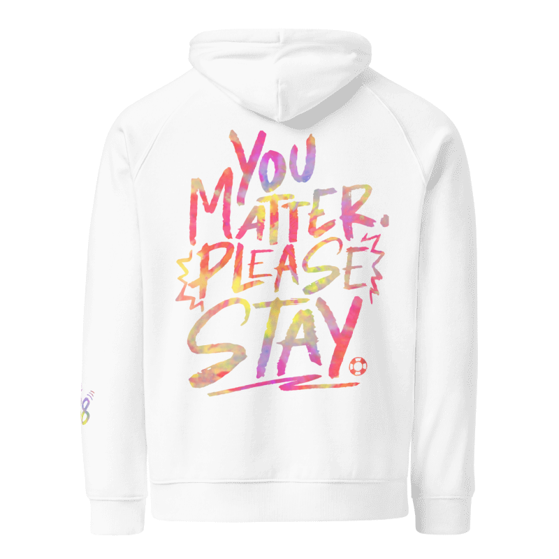 You Matter Please Stay Expressive Type Tee White