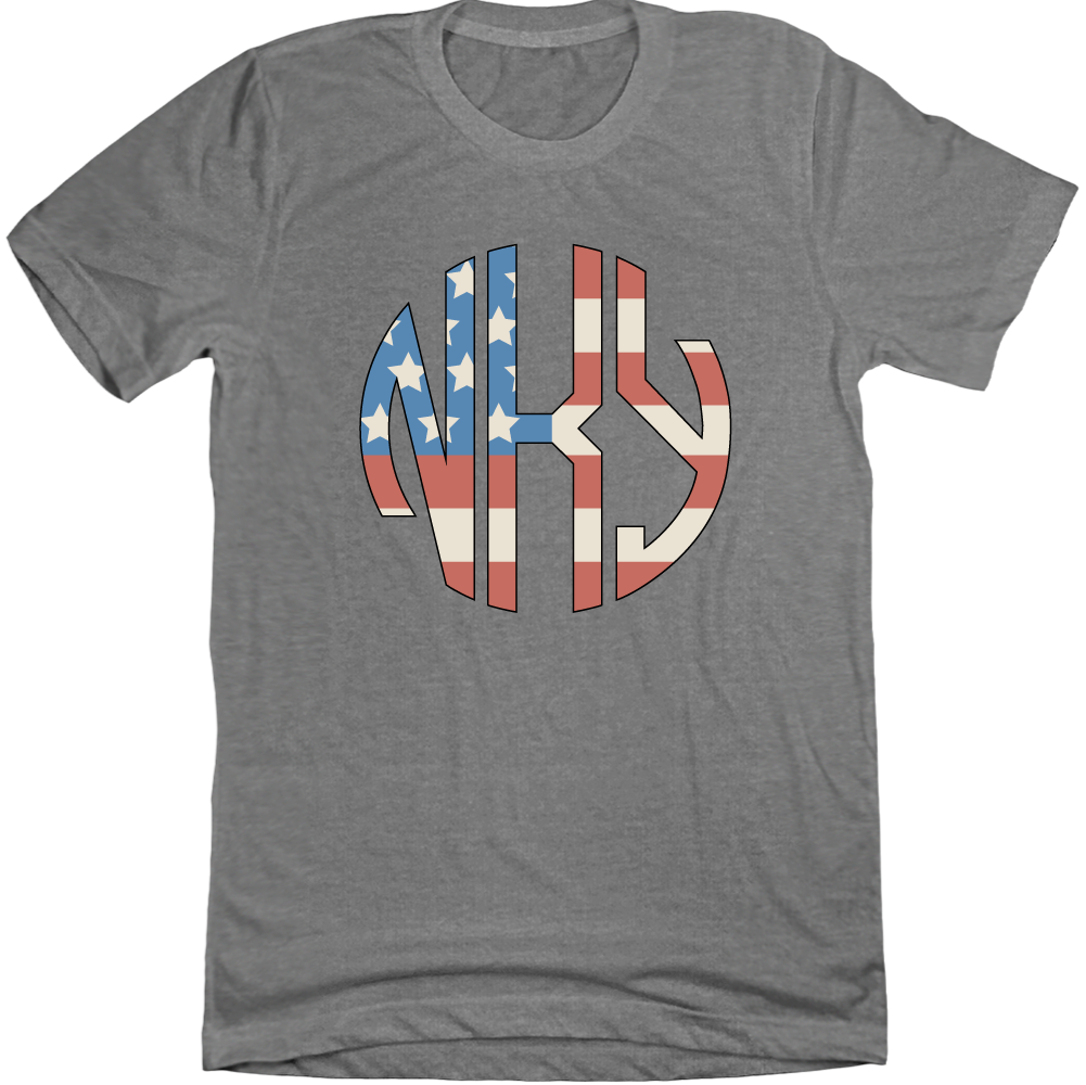 NKY Stars & Stripes Circular T-shirt grey Cincy Shirts