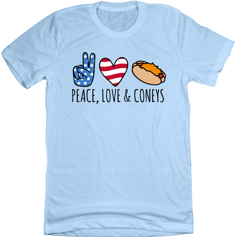 Peace, Love, and Coneys T-shirt Cincy Shirts