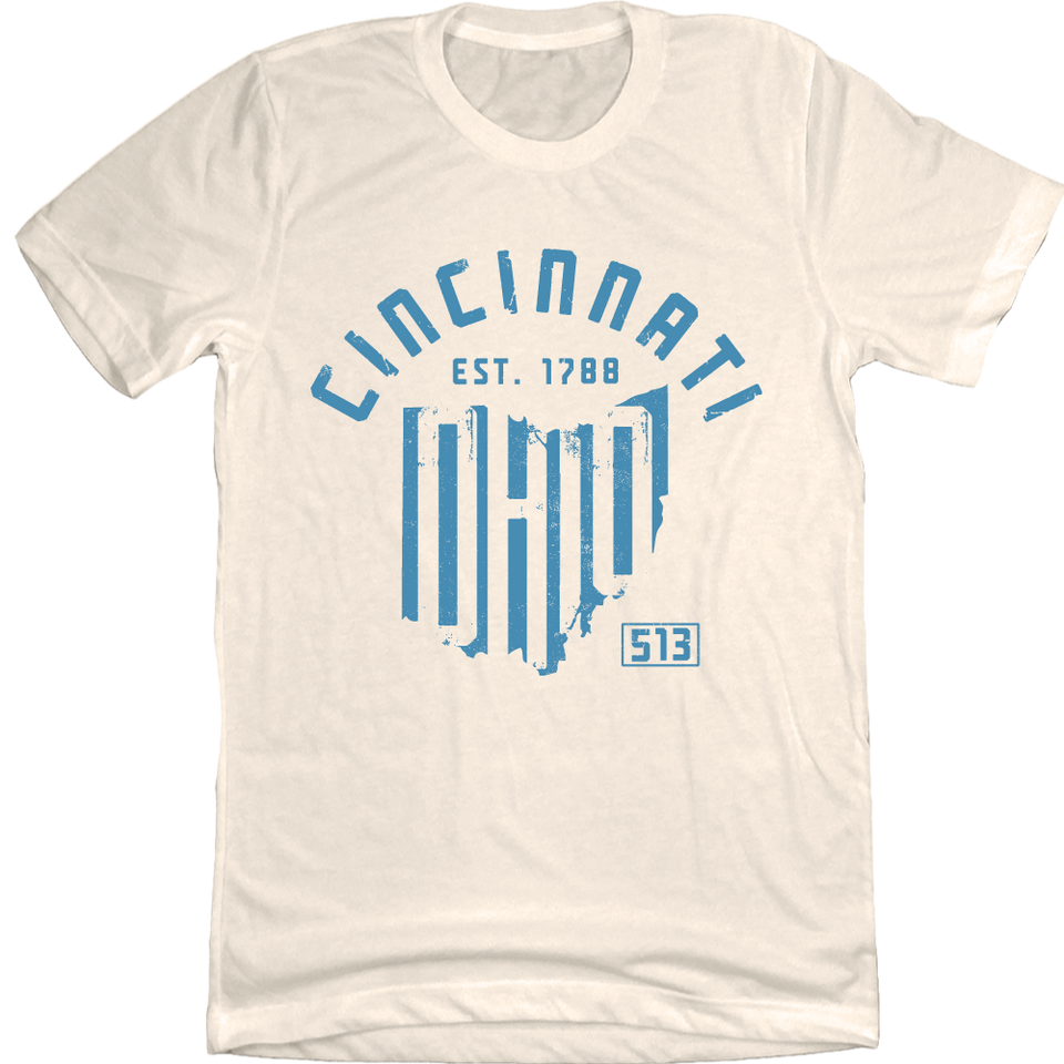 513 Cincinnati, Ohio Est. 1788 Natural Tee